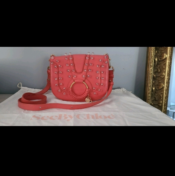 See By Chloe Coral Studded Crossbody Bag - Picture 6 of 6